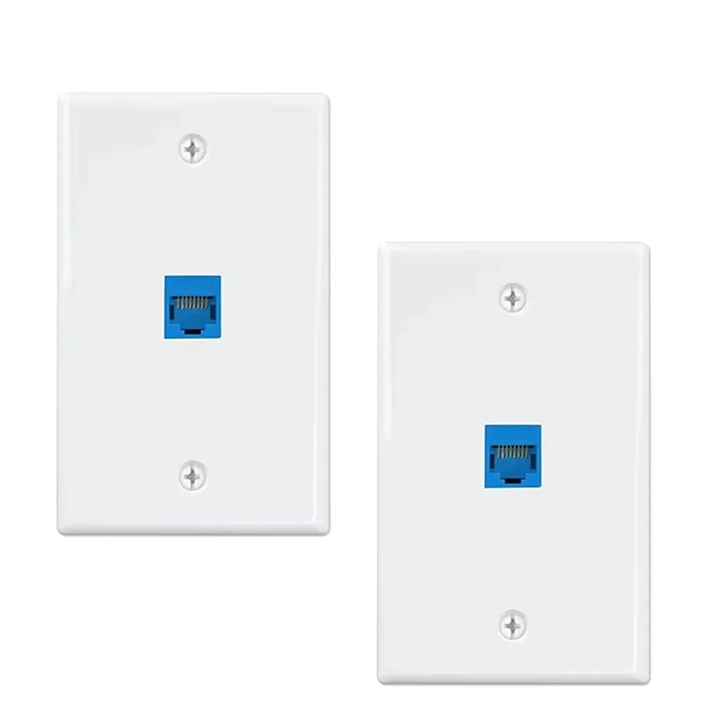 1PCS Cat6 RJ45 Keystone Jack Wall Plate Female To Female Inline Coupler Insert Ethernet Port Faceplate For LAN Network Wiring