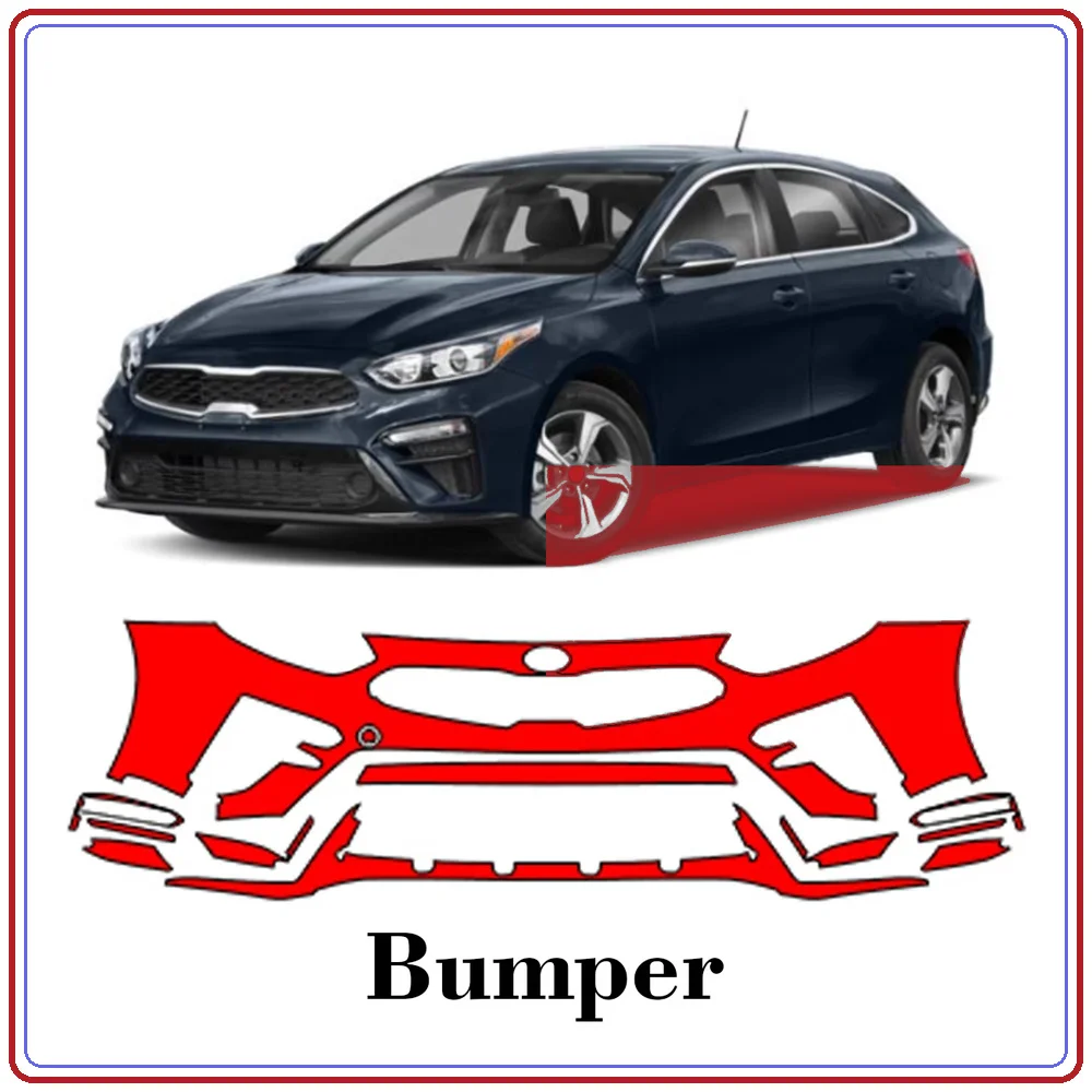 For KIA Forte 5 2019-2020 Precut TPU Paint Protection Film PPF Front Bumper Kit Clear Bra Stone Guard EU UK