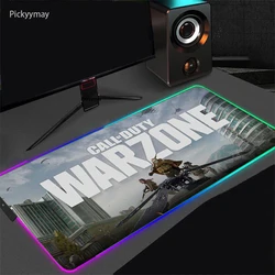 RGB Gaming Mouse Pad Mousepad Large Mause Pads Warzone Gaming Carpet Mouse Mat Gamer LED Backlight Deskmat Pc Gamer Accessories