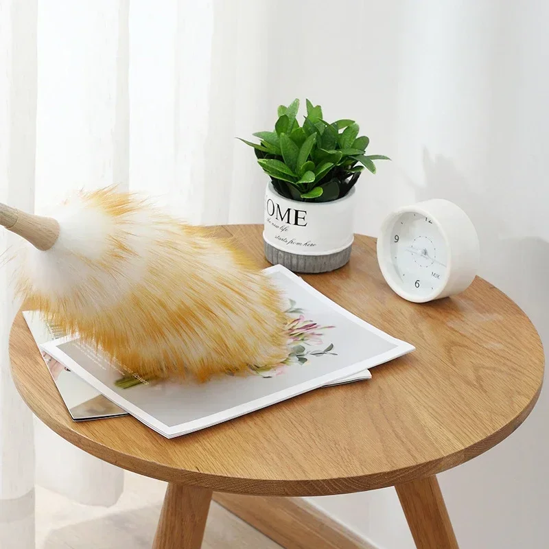 Non-static Dust Brush Household Feather Duster Dusting Cleaning Brush Wool Duster Brush for Dust Broom Dust Removal Duste New