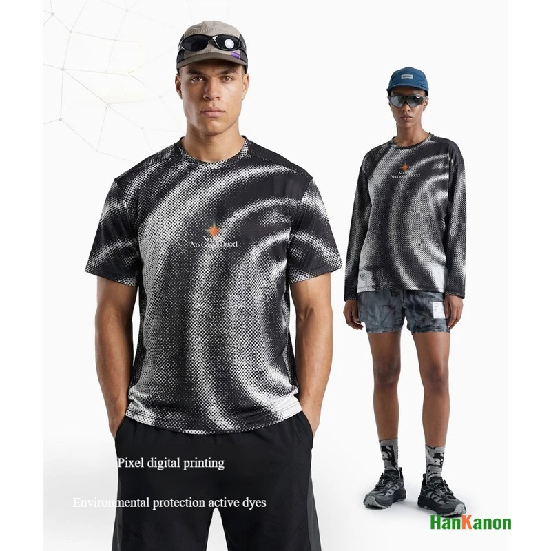 Sports  Outdoor Pixel Digital Print Short - Sleeved T - Shirt: Moisture - Wicking, Breathable & Stylish for Active Adventures