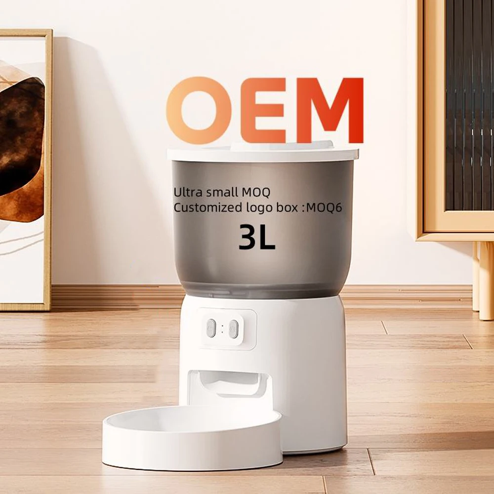 Smart Automatic 3L Cat Feeder Bowls With HD Camera And Timer Control view 2