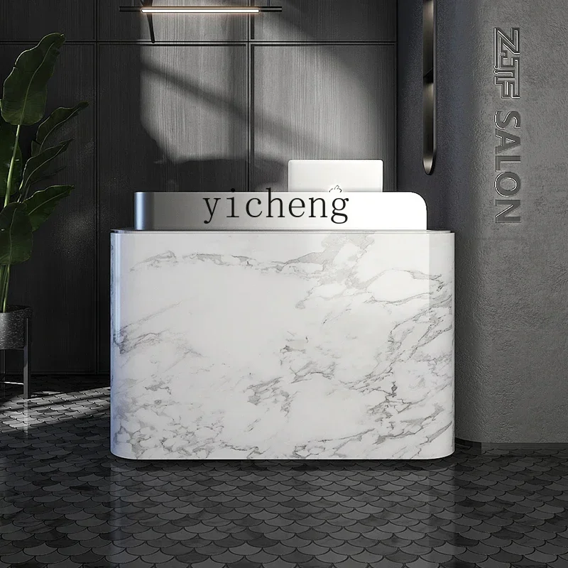 

Zws.clothing store checkout page silver light luxury marble simple collection reception desk