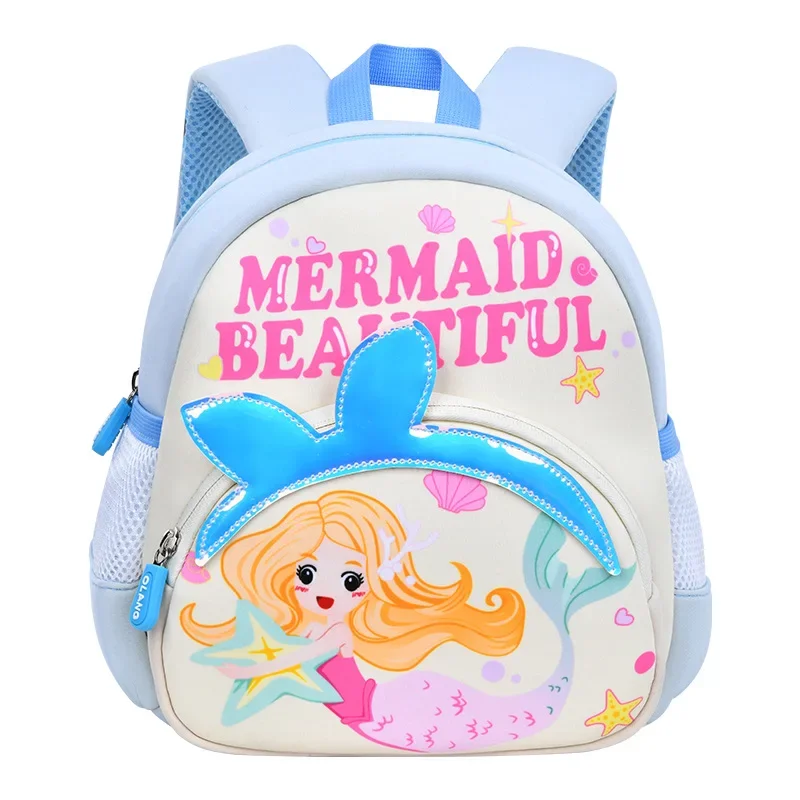 Cute Mermaid School Bags for Girls Kindergarten Breathable Large Capacity Children's Backpack Kawaii Travel Bag Mochila Infantil