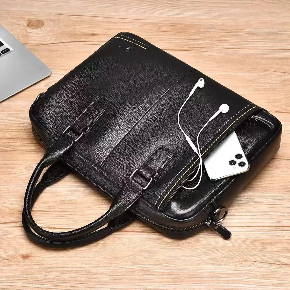 New Laptop Bags Pu Leather Men's Briefcase Luxury Brand Male Handbags High Quality Men Messenger 14 Inch Computer Laptop Bag