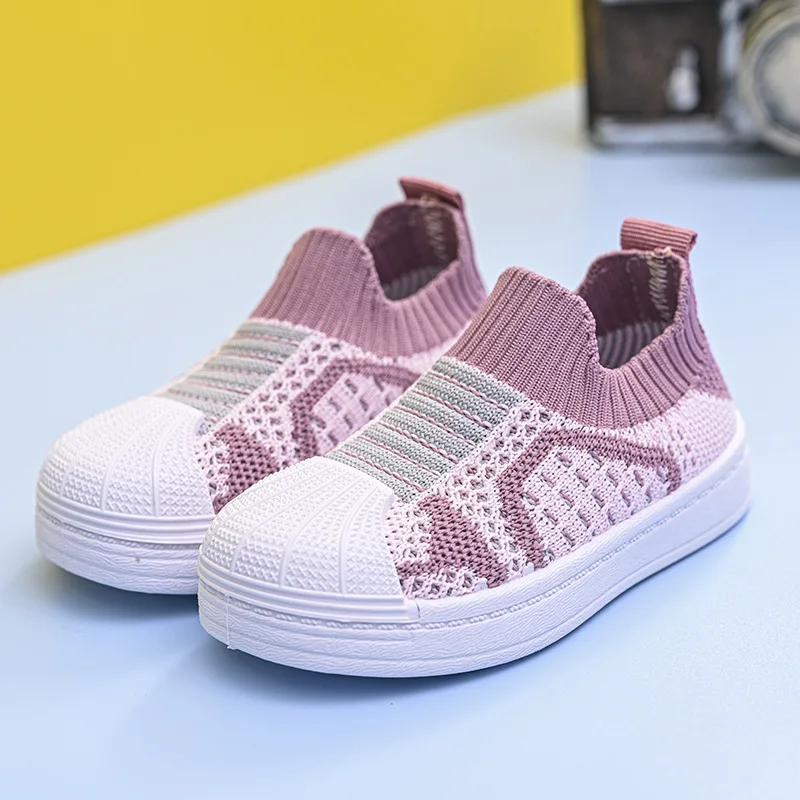 Zapatillas de deporte informales para niños y niñas, Tenis transpirables a la moda para primavera y otoño, zapatos antideslizantes de fondo suave