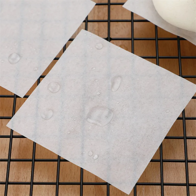 500Pcs Square 6-11cm Wholesale Steamed Bun Papers Non-stick Snack Bread Cake Steamer Oil Paper Pads