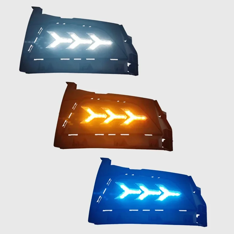 For Volkswagen Polo 2019 2020 2021 2022 2023 LED Daytime Running Lights Front Fog Lamp Yellow Streamer Steering DRL Daylights view 5