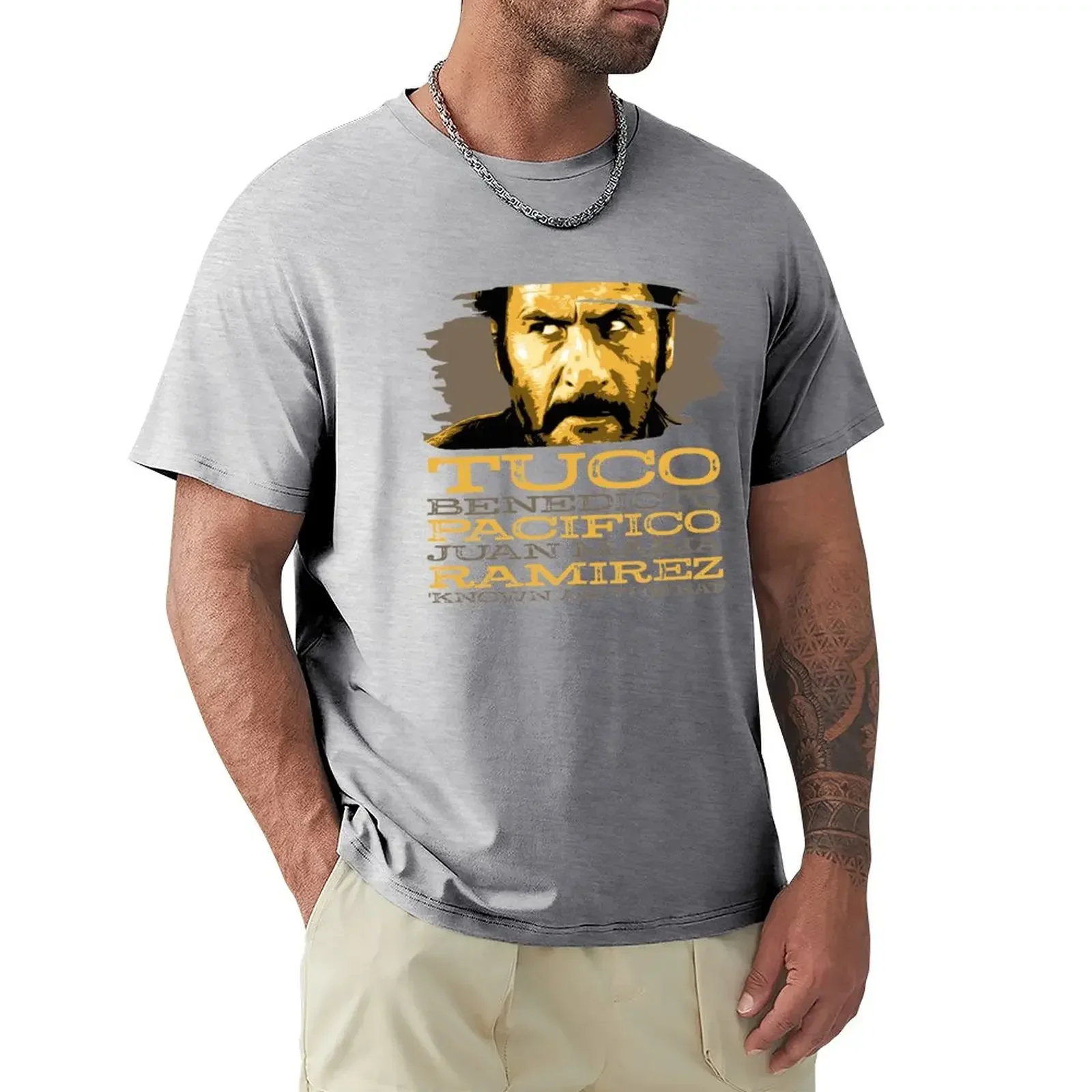 The Bad and The Ugly T-Shirt black t shirts Men's cotton tee Tuco Benedicto Pacifico Juan Maria Ramirez from The Good