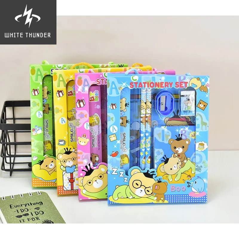 Kawaii Kids Student Stationey Set Cute Cartoon Pencil Eraser for Child Gift School Supplies Drawing Writing Scrapbooking