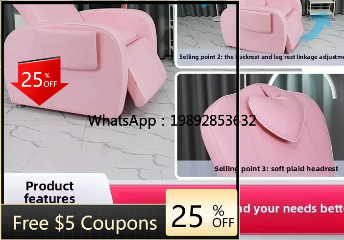 

ZZ Electric Nail Art Eyelash Eyebrow Tattoo Sofa Foot Therapy Foot Bath Integrated Bed Recliner Multifunctional