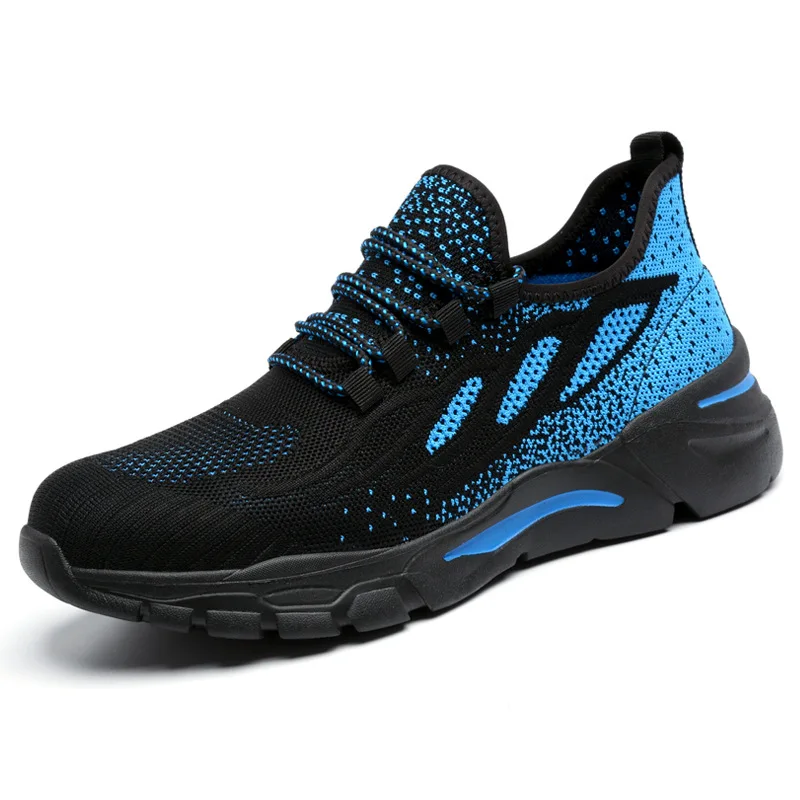 big size mens casual breathable steel toe covers work safety shoes summer worker sneakers security boots protect footwear safe