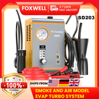 FOXWELL SD203 Smoke Leak Detector for Car Vacuum Pipe Smoking Generator Pipe Leakage Analyzer EVAP System Diagnostic Tools