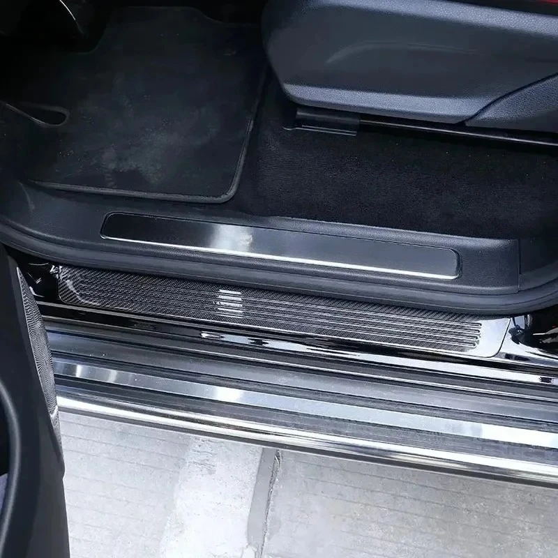 

For Mercedes Benz G Class W463 Real Carbon Fiber 19-2022 Exterior Inside Outside Door Sill Protect Plate Cover Trim Accessories