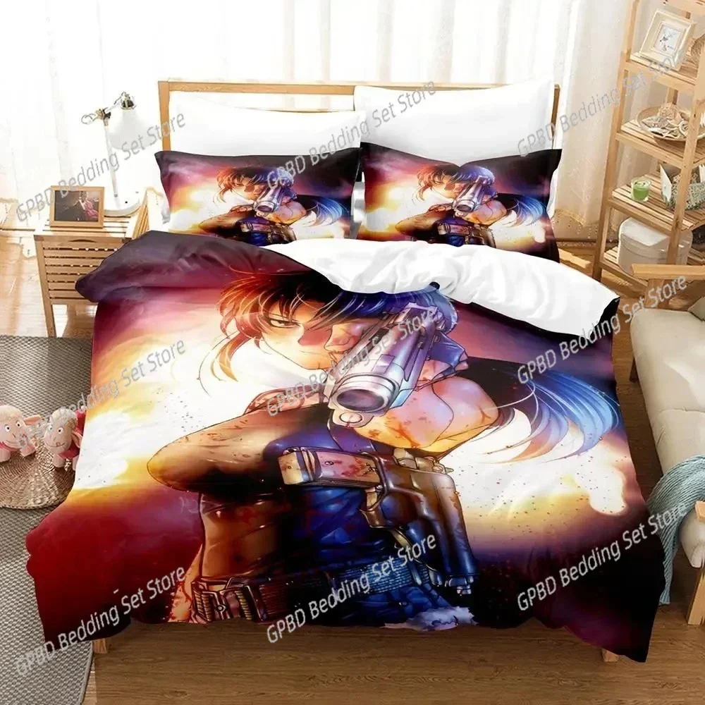 

Anime Black Lagoon 3D NEW Duvet Cover Pillowcase Bedding Set Adult Boy Girl Bedroom Decoration Children Single Double Large