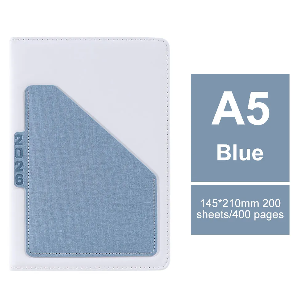 

Ежедневник-планировщик на 2026 год, износостойкий, на 12 месяцев (365 дней), эффективный блокнот, портативный, с закладкой