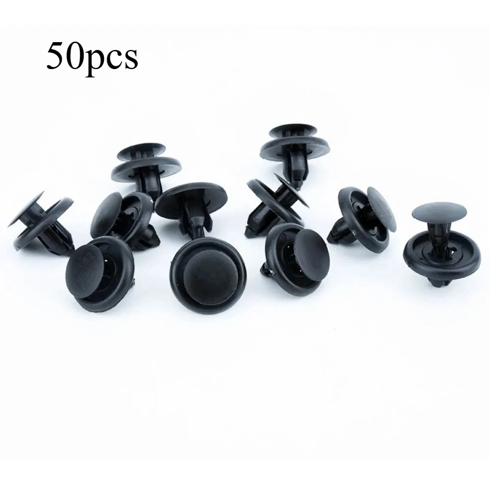 Universal Plastic Rivet Fix Clips 50Pcs, Replacement Catches for Toyota Auto Bumper & Door Veneer