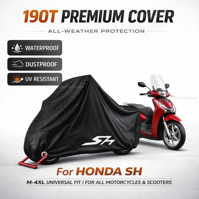 

Чехол для скутера HONDA SH125 SH125i SH300 SH300i SH 125 150i SH 300 300i 190T, водонепроницаемый, пылезащитный, с защитой от ультрафиолета, всесезонный