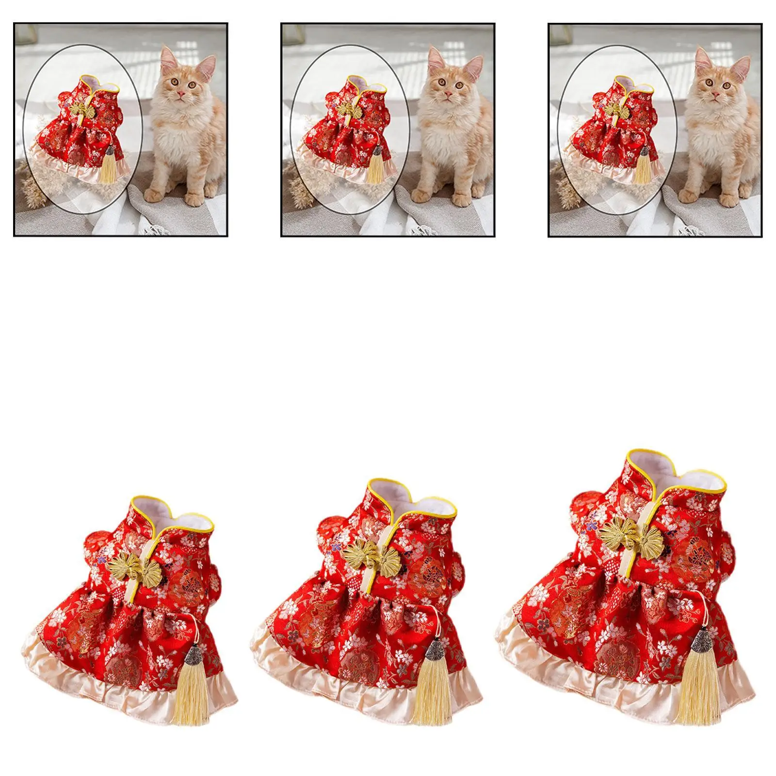 Vestido de gato quente para animais de estimação casaco de inverno roupas para animais de estimação colete festa temática de férias