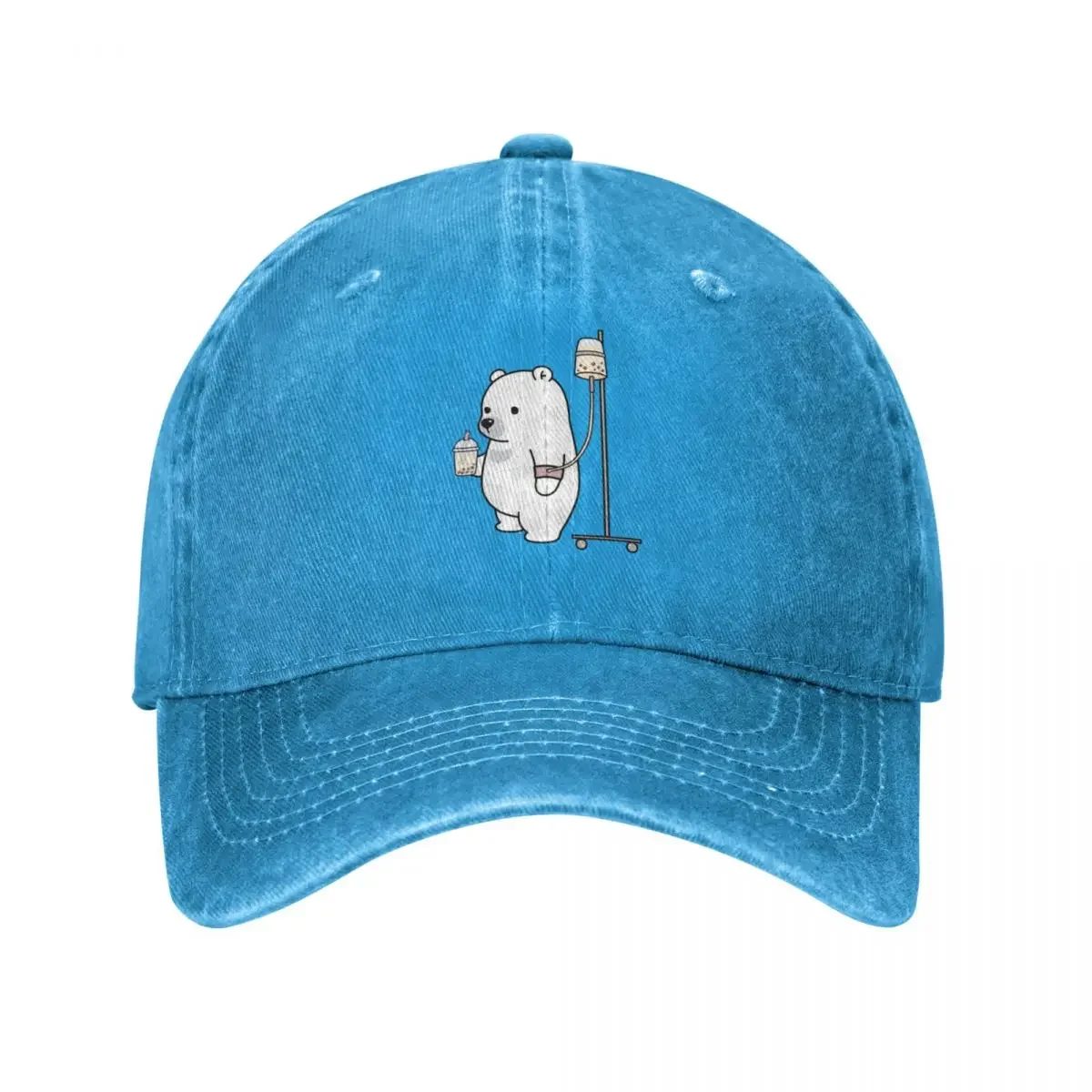 Boba Bear Loves Boba Too Much! Baseball Cap Hat Trucker Cap Streetwear Hat For Women Men'S