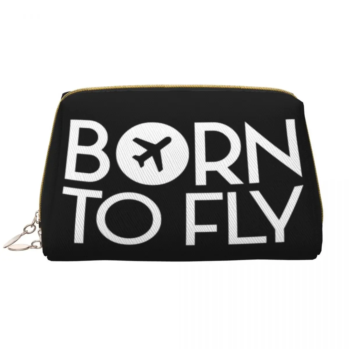 

Born To Fly Flight Attendant Flight Attendant Cosmetic Bag Women Kawaii Big Capacity Makeup Case Beauty Storage Toiletry Bags