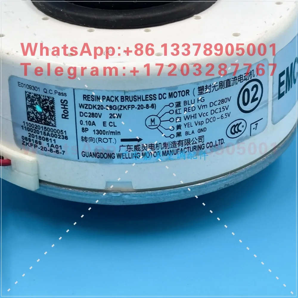 Variable Frequency Air Conditioning DC Motor WZDK20-38G (ZKFP-20-8-6)