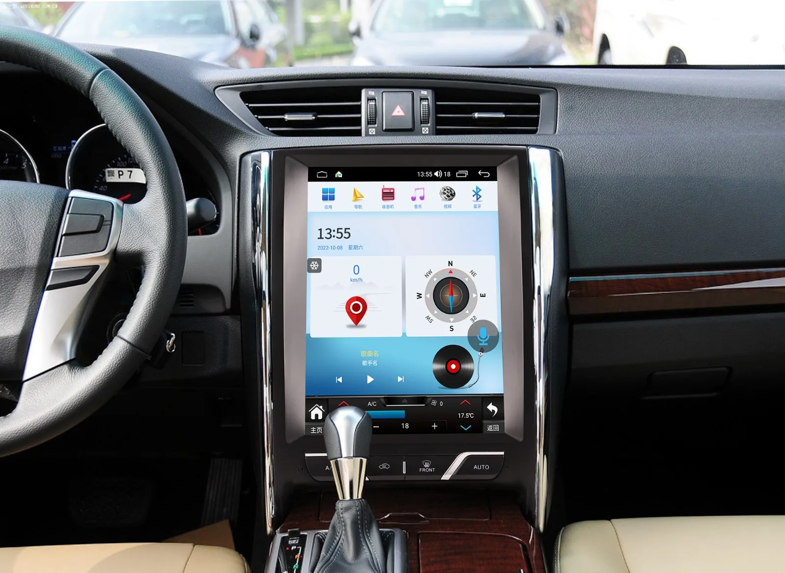 ZXY 12,1 "pantalla Vertical Android para coche reproductor Multimedia de Radio estilo Tesla para Toyota Reiz 2010-2013 navegación GPS cabeza estéreo U