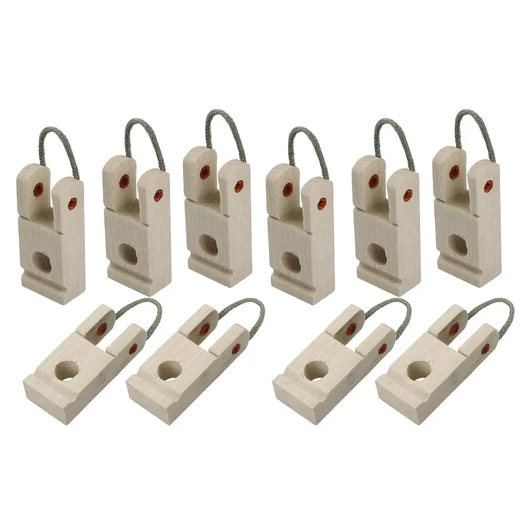 10pcs Wooden Piano Hammer Butt Flanges Upright Vertical Piano DIY Accessory for Spare Part Replacement