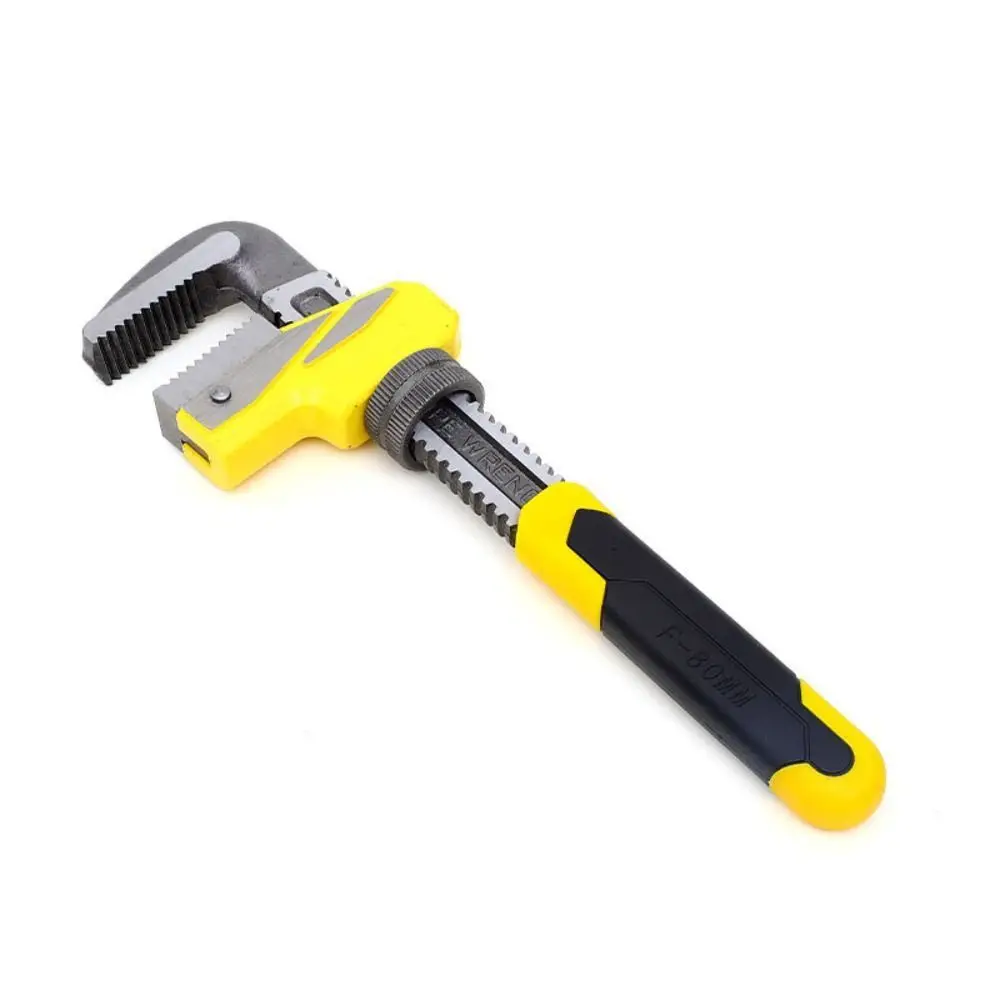 Strongers Grip F-Type Right Angle Wrench Extended Rod Larger Clamping Universal Pipe Wrench Stable Anti-Slip Plumbing Wrench