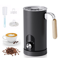 Electric Milk Frother 5 in 1 Automatic Rotary Foamer 590ml Milk Steamer Silent for Hot Cold Milk Foam Hot Chocolate Latte Coffee