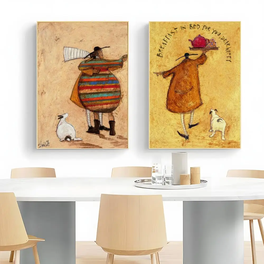 S-Sam Toft Abstract ArtLandscape Love Dogs Poster Wall Art Print Poster Decorative Mural Home Decor Gift Unframed