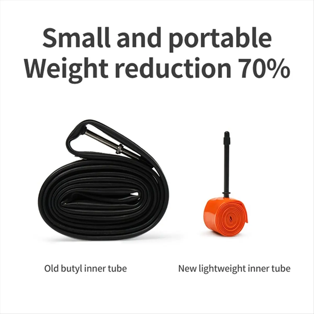 Doings 2Pcs Ultralight Bike Tpu Inner Tube 700 X 18-32C Road Bicycle Tire Tube Length 65mm Length French Super Light Tube