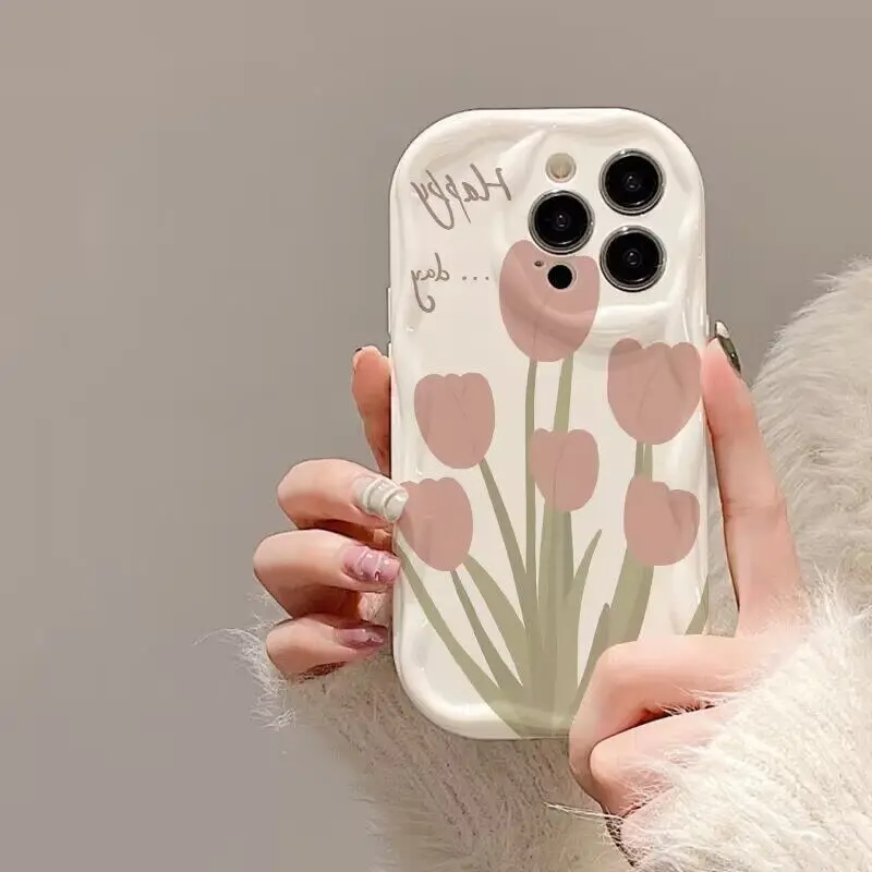 Butterfly Florals Phone Case For iPhone 15 Pro Max 14 11 13 12 Mini XR 6s 6 8 7 Plus X XS SE Vintage Fresh Floret Soft Cover