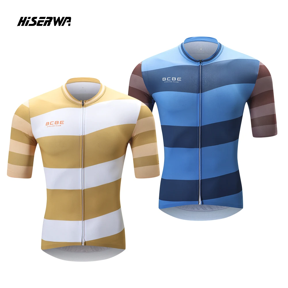 

HISERWA Men Cycling Jersey MTB Summer Maillot Bike Shirts High Quality Pro Team Bicycle Short Sleeve Cycling Ciclismo Jersey