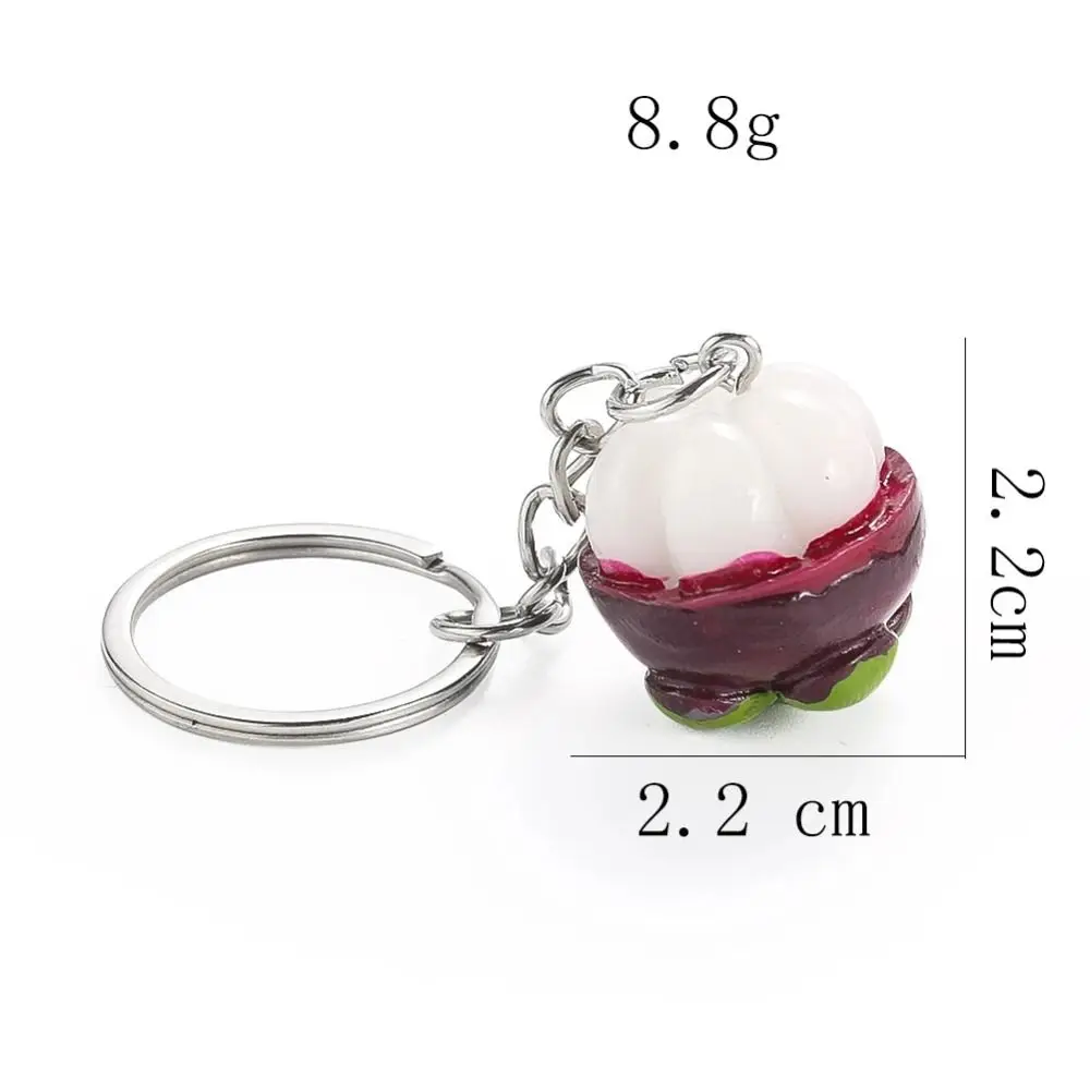 Simulazione Simulazione Portachiavi Patate Patate Mangostano Mangostano Modello Ciondolo Kawaii Cartoon Cibo Portachiavi Coppia