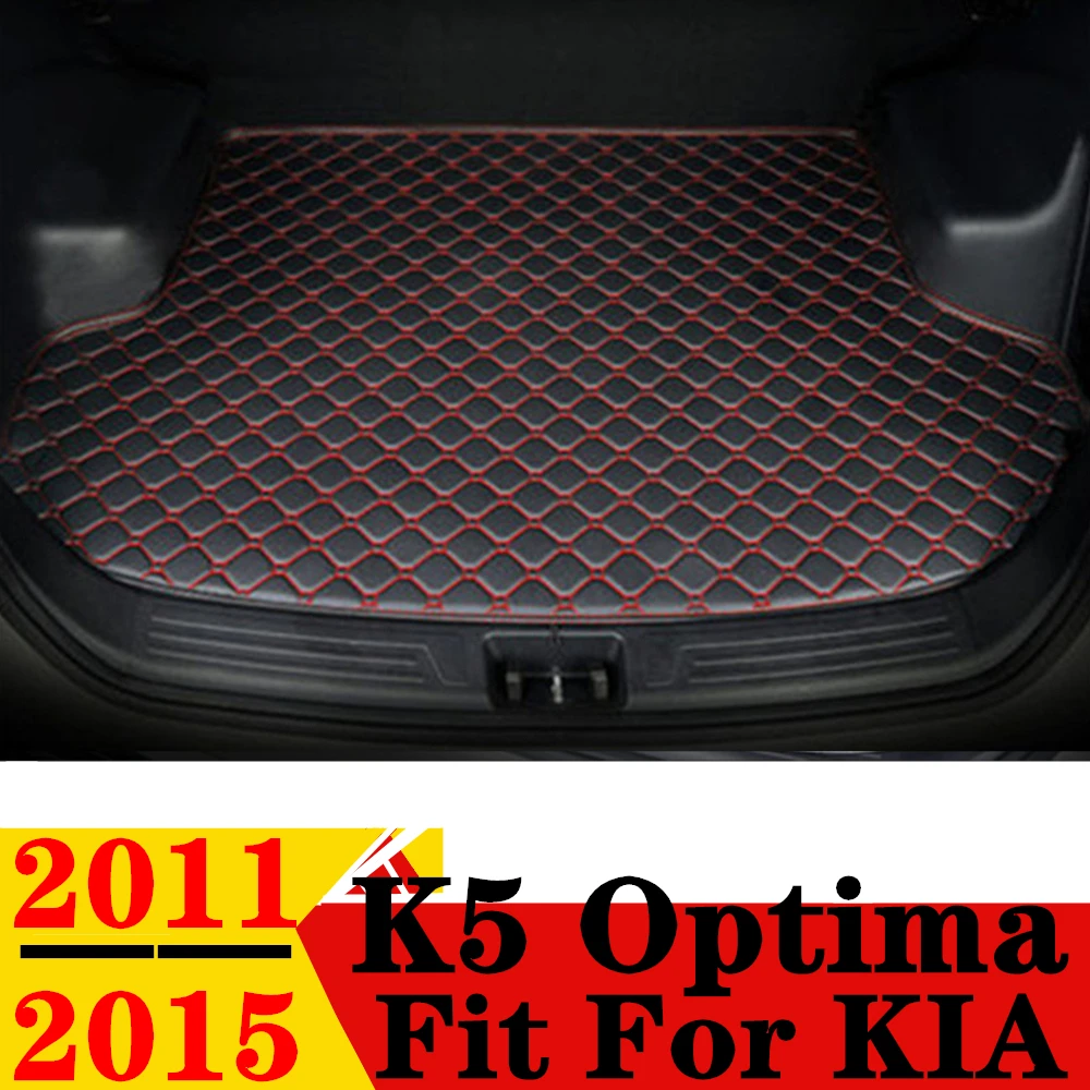 Car Trunk Mat For KIA K5 Optima 2015 2014 2013 2012 2011 Flat Side Rear Cargo Protect Carpet Liner Cover Tail Boot Tray Pad AUTO