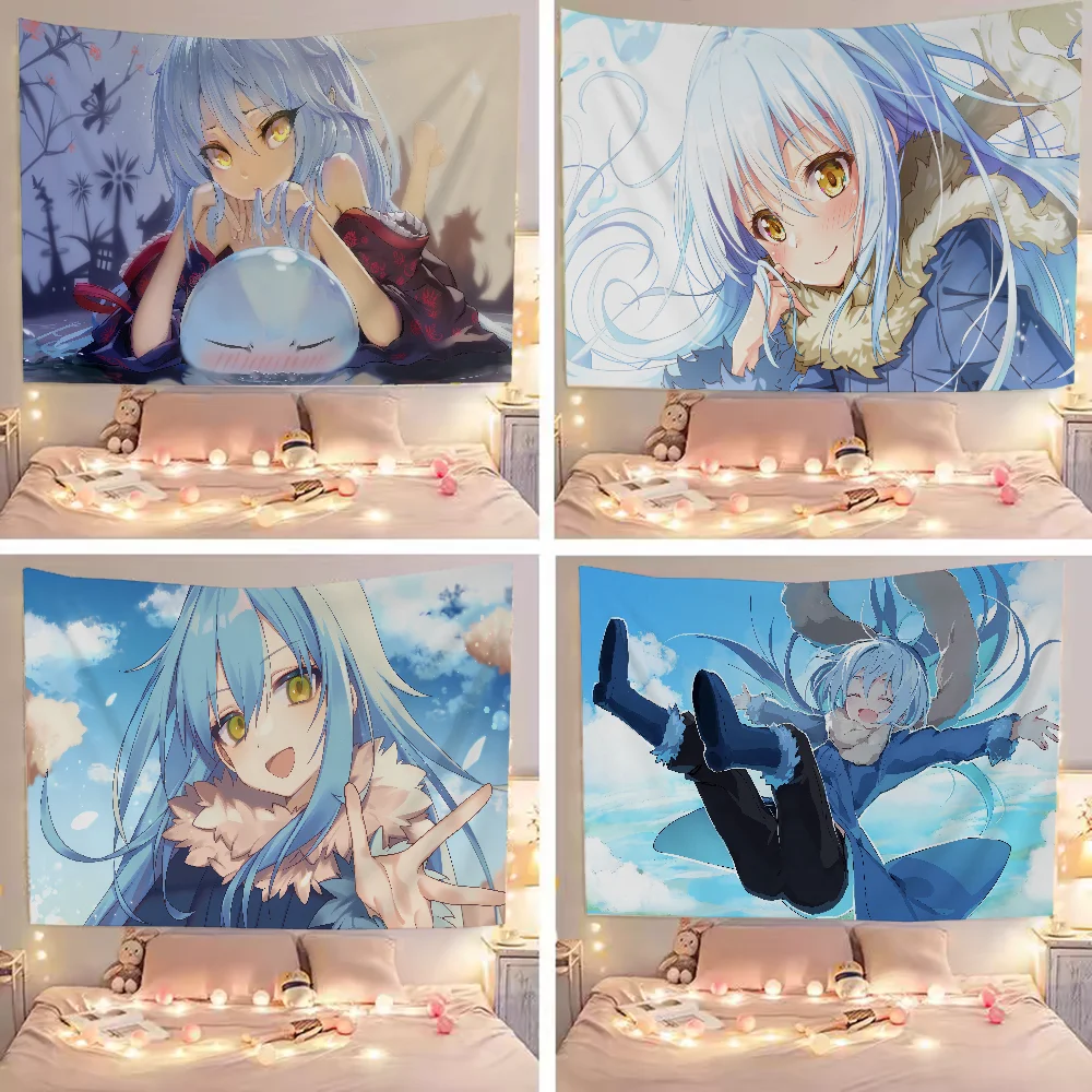 Demon Slime Rimuru Tempest-tapiz colorido para colgar en la pared, Tarot Hippie, alfombras de pared, decoración artística de pared para dormitorio