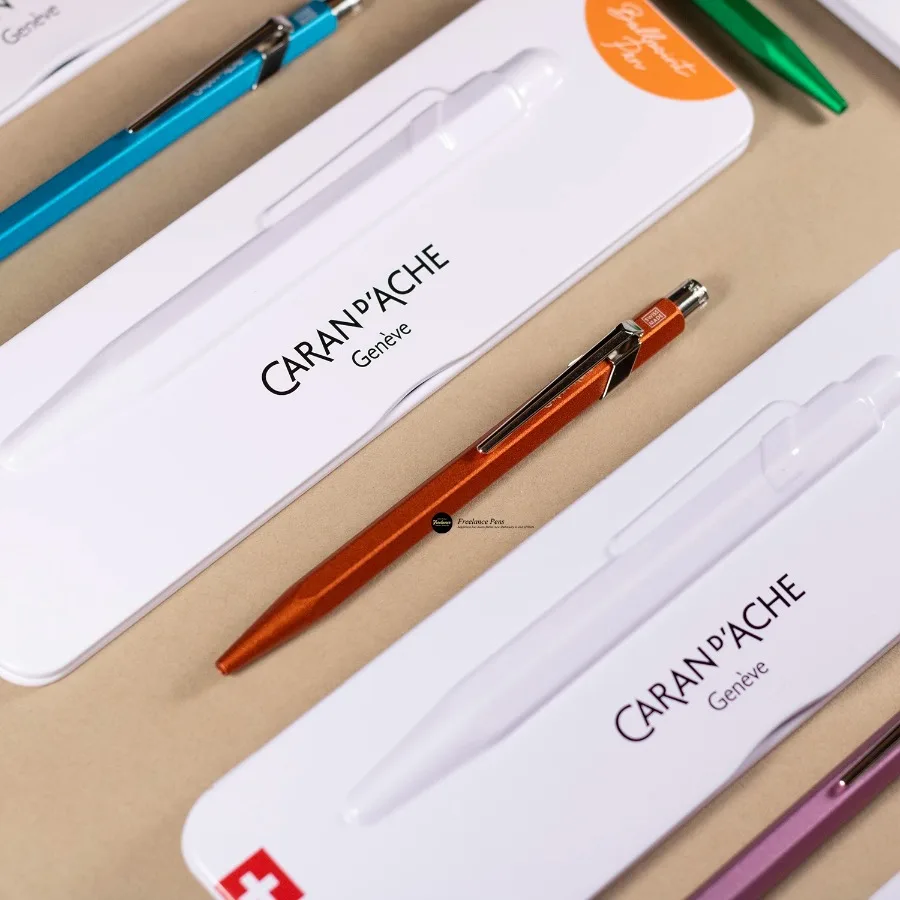 For Caran D'Ache 849 COLORMAT-X2023 Rainbow Matte Metal Ballpoint Pen 0.7mm Smooth Writing Multiple Colors Elegant Gift