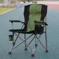 Outdoor Folding Chair Large Size High Back Chair Camping Leisure Picnic Chairs Portable Fishing Chair Beach Armchair for Travel
