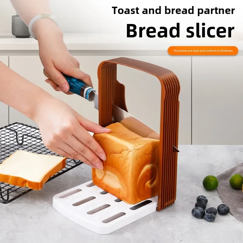 

Toast Bread Slicer Baking Pastry Tools Bakeware Stand Foldable Loaf Cutter Rack Baking Tool Cutting Guide Plastic Slicing Tool