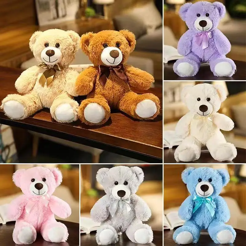 

1Pcs 34CM Cute Classic Teddy Bear Plush Doll Toy Cartoon PP Cotton Stuffed Soft Sleeping Pillow Doll Birthday Gift For Girls Boy