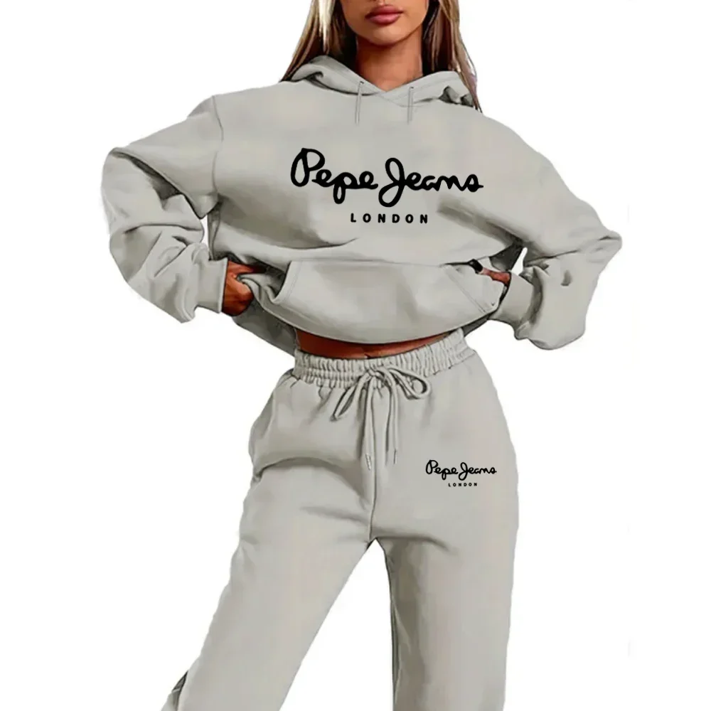 2026 Womens Print casual Hooded Sweatshirts Suit High Quality Hot Sales Outfits Clothing Fashion Casual Jogging Pants Sets