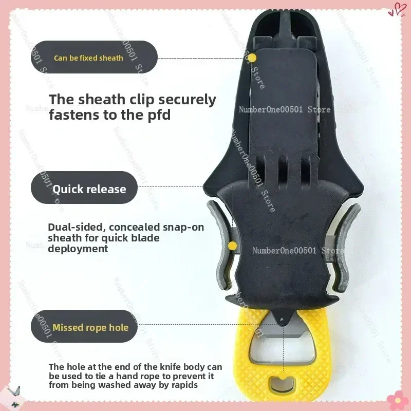 

Rescue Outdoor Portable Titanium Diving Mini Emergency Escape Tool Keychain Rope Cutter Survival Gear