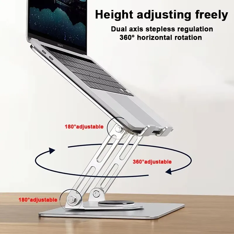 360 Rotatable Height Adjustable Foldable Metal Universal Laptop Stand