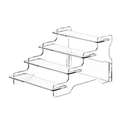 Transparent Display Riser Shelf Showcase Fixtures Cupcakes Holder Stand Storage for Candies Toys Model Perfume Action Figure