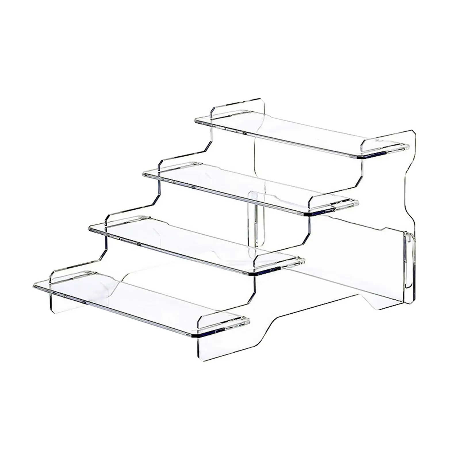 Transparent Display Riser Shelf Showcase Fixtures Cupcakes Holder Stand Storage for Candies Toys Model Perfume Action Figure