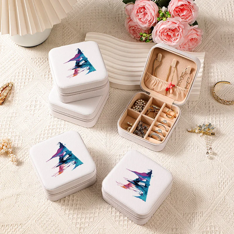 2026 مجوهرات النعش المحمولة مجوهرات القرط المنظم الطلاء سلسلة لينة بطانة صندوق عرض المرأة حقيبة مستحضرات التجميل سعة كبيرة
