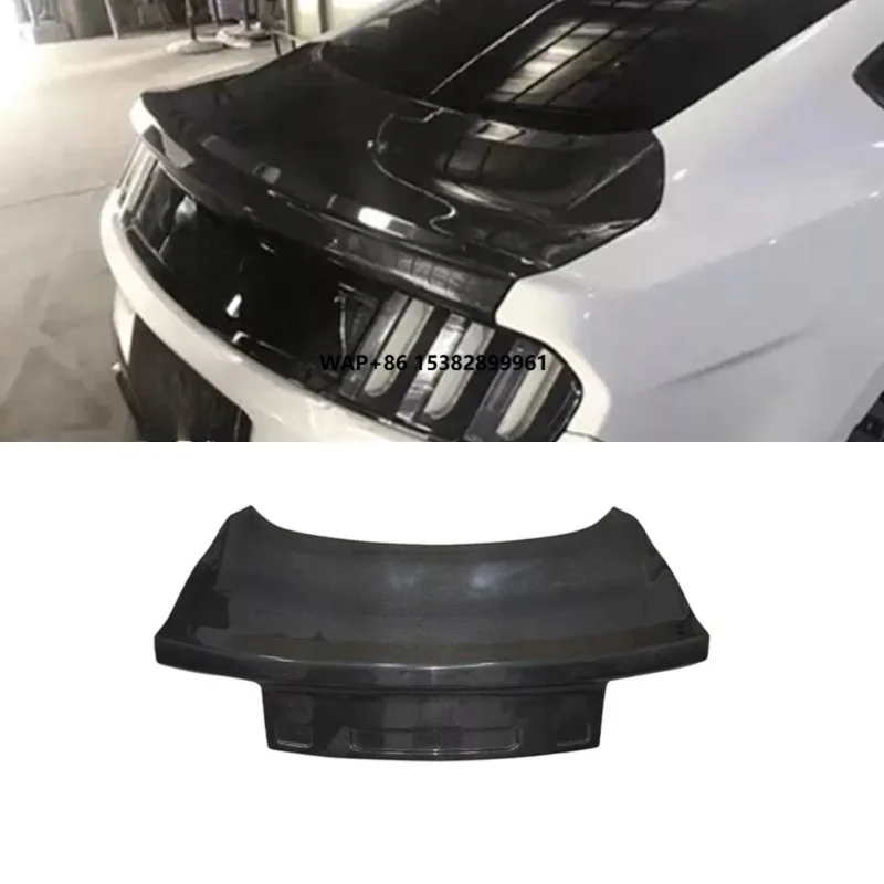

Real Carbon Fiber Look Car Rear Trunk Lid Luggage Compartment Lid For Mustang 2015-2022 Body Kit Car Accessories