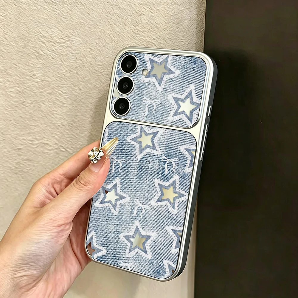 Cowboy Star Mirror Phone Case With Wrist Strap For Samsung S26 Ultra S25 A56 A36 A55 A26 A57 A17 A16 TPU Shockproof Hard Cover view 3