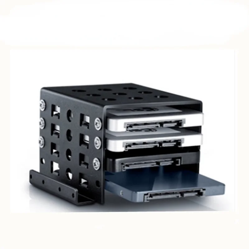 Hard Drive Caddy Suporte Adaptador de Montagem Interna, Alumínio Alloy Mobile Holder, 4-Bay, 3.5 "a 2.5"